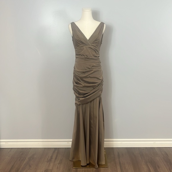 THEIA Taupe Formal Dress Gown - Picture 4 of 17